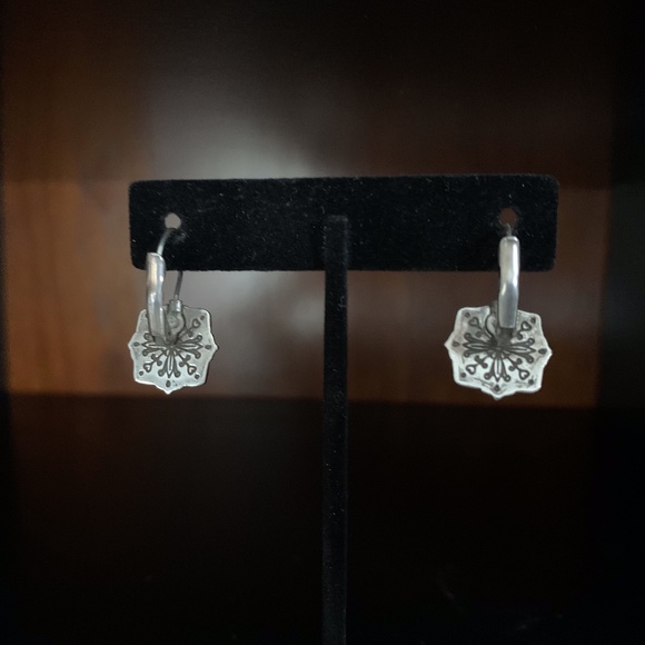 Brighton Silver & Gold enamel earrings - Picture 3 of 4